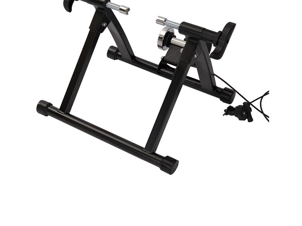 Portable Bike Trainer Stand Bicycle Trainers Road Riding Magnetic Bike Training Platform with Noise Reduction Wheel 5 Levels Resistance   KW-7073-05 with 01 magnetic wheel